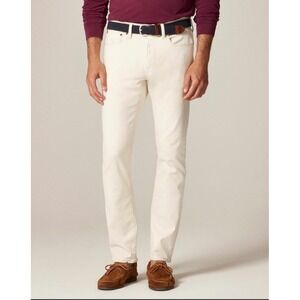 J.Crew 484 Slim-fit Bergen Five-pocket Pant Mens 29x32 White Cotton Chino